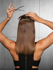 16" Straight HF Synthetic Hair Extensions Kit (8 Piece) | Clip In