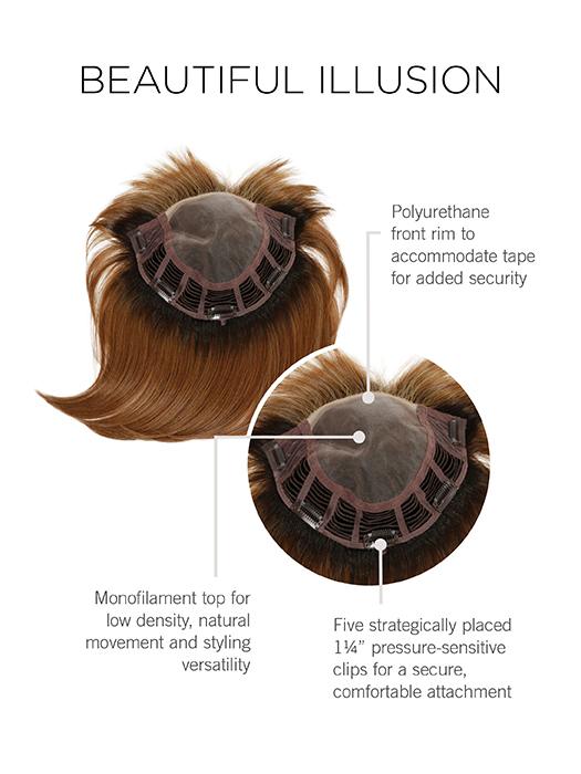 Beautiful Illusion | Synthetic Hair Topper (Mono Top) | DISCONTINUED
