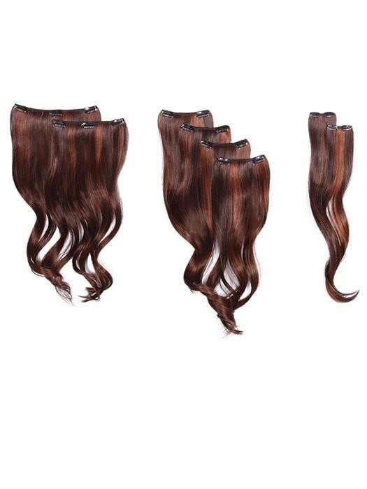 18" Wavy HF Synthetic Hair Extensions Kit (8 Piece)
