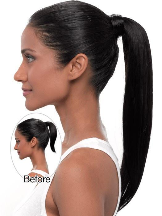 18" Simply Straight Pony | Synthetic Ponytail (Wrap-Around)