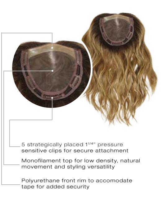 Alpha Wave 16" | HF Synthetic Hair Topper (Mono Top)